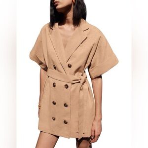 SHONA JOY LINEN AKUA BLAZER DRESS